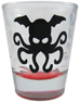 Red shot glass with black Cthulhu (9014B)
